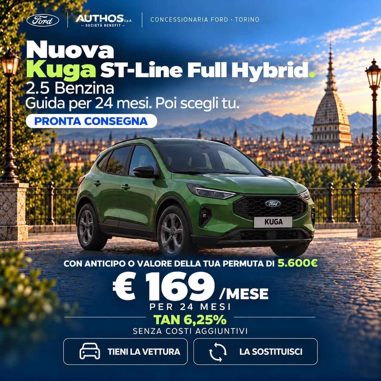 Nuova Kuga a Torino al Tramonto
